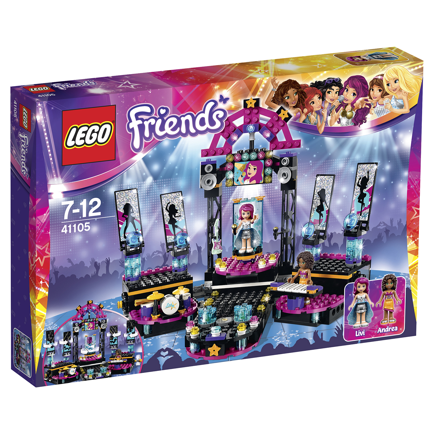 Конструктор LEGO Friends Поп звезда: сцена (41105) купить по цене 3499 ₽ в  интернет-магазине Детский мир