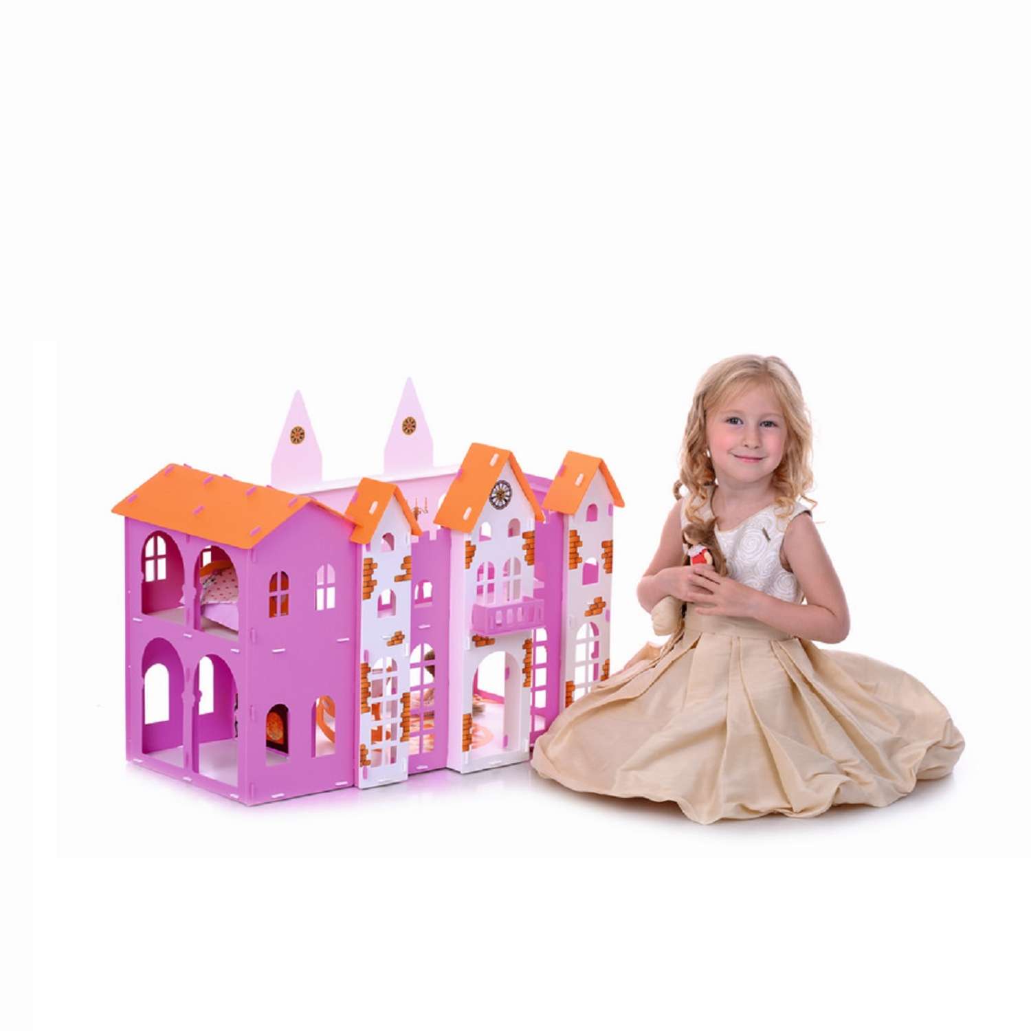 Домик для кукол Krasatoys Замок Джульетты с мебелью 2 предмета 000261 000261 - фото 2