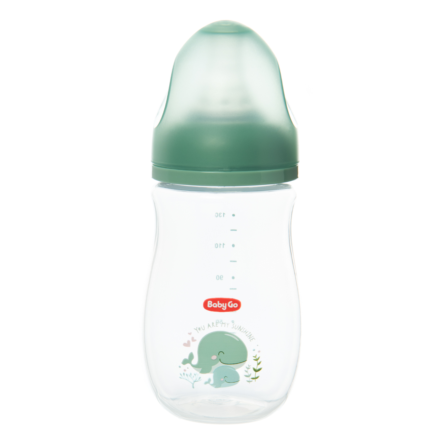 Бутылочка BabyGo 125мл Green 2 соски S/M с 0 месяцев - фото 1