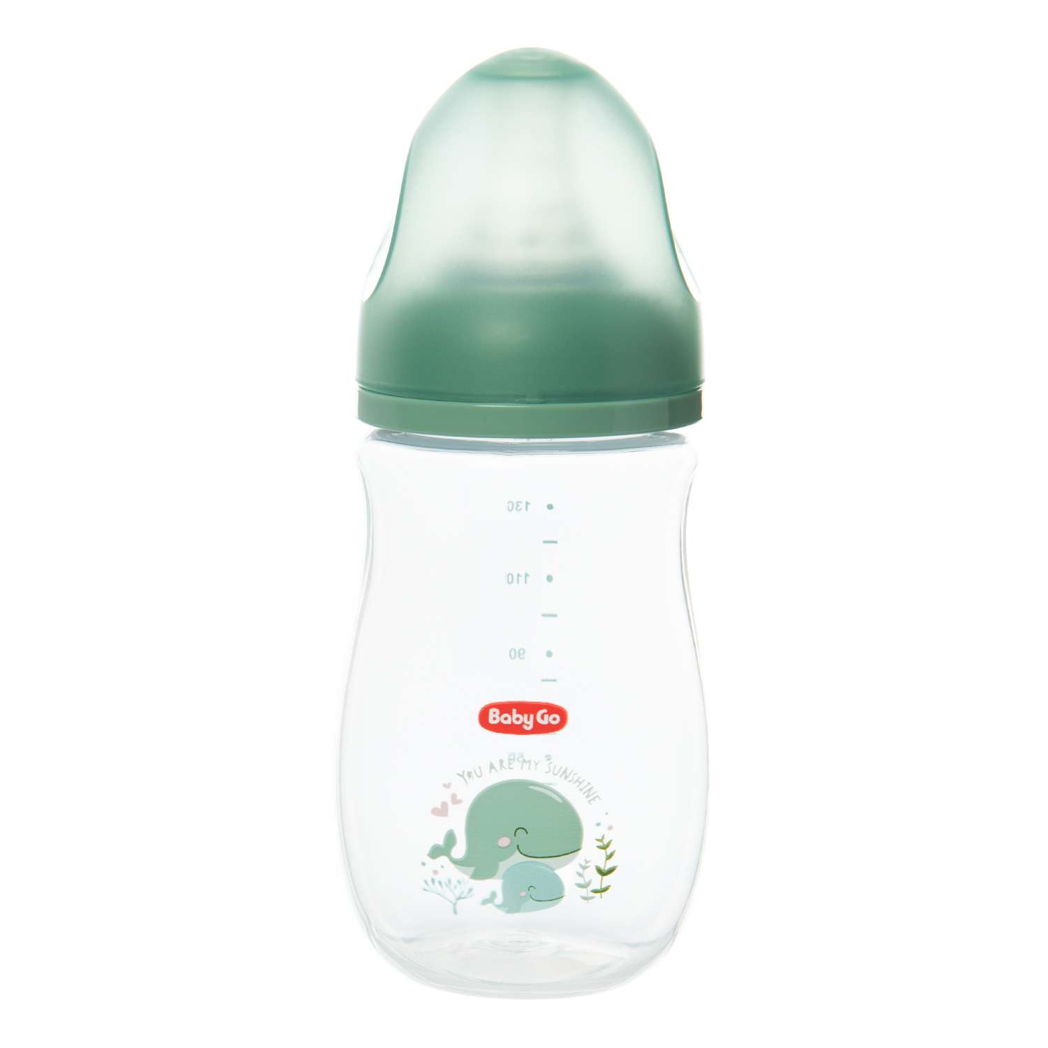 Бутылочка BabyGo 125мл +2 соски S/M Green - фото 1