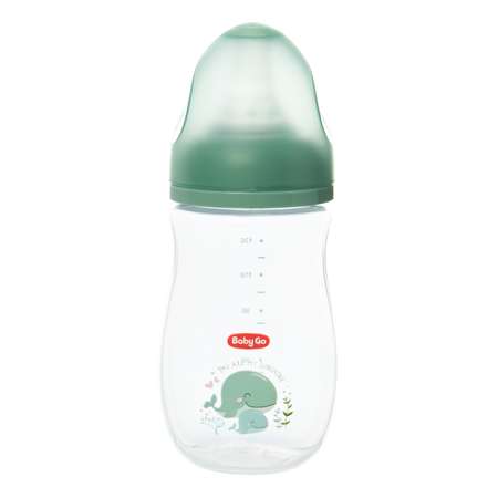 Бутылочка BabyGo 125мл +2 соски S/M Green