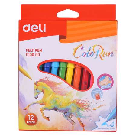 Фломастеры Deli ColoRun 12цветов EC10000