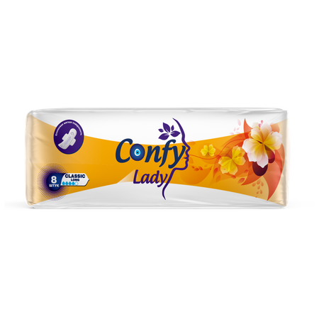 Прокладки CONFY Гигиенические женские Confy Lady CLASSIC LONG 8 шт