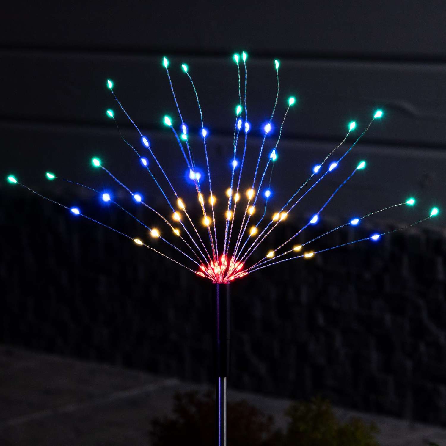 Садовый светильник Luazon на солнечной батарее «Одуванчики» 2 шт. 78 см 160 LED свечение мульти - фото 3