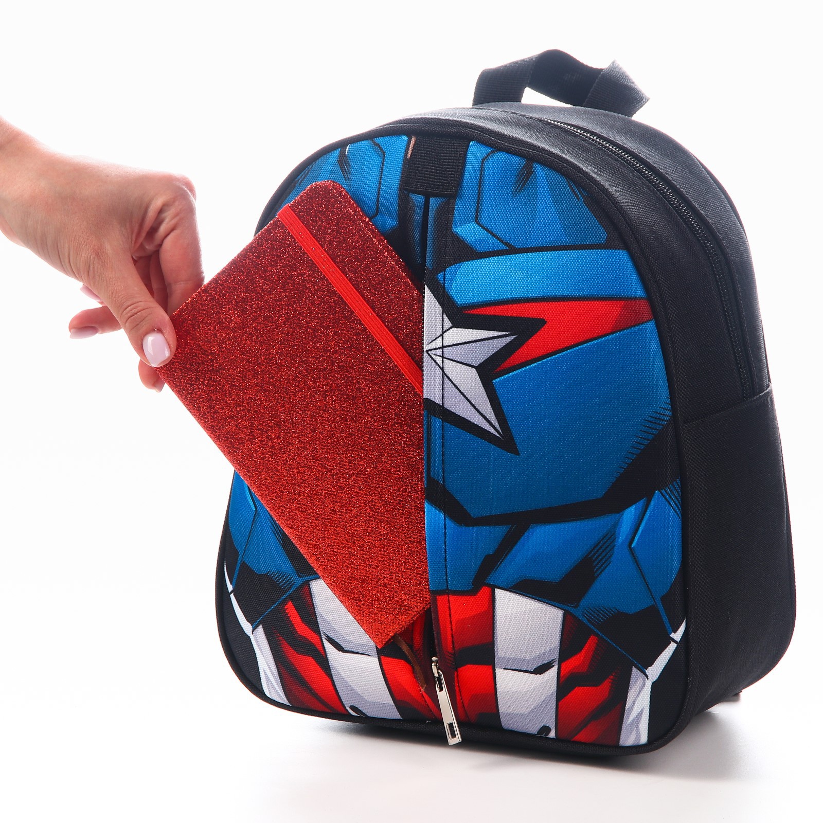 Рюкзак детский Marvel на молнии 23 см х 10 см х 27 см «Капитан Америка» - фото 11