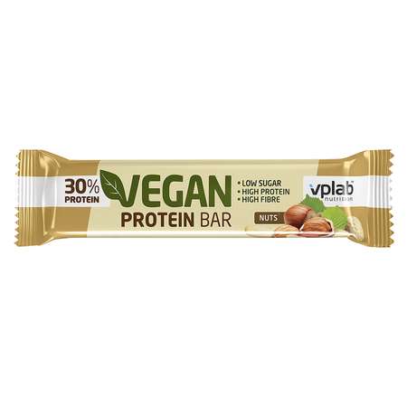 Батончик VPLAB Vegan Protein Bars орехи 60г