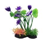 Аквариумное растение Rabizy Искусственное 13х20 см фиолетовое