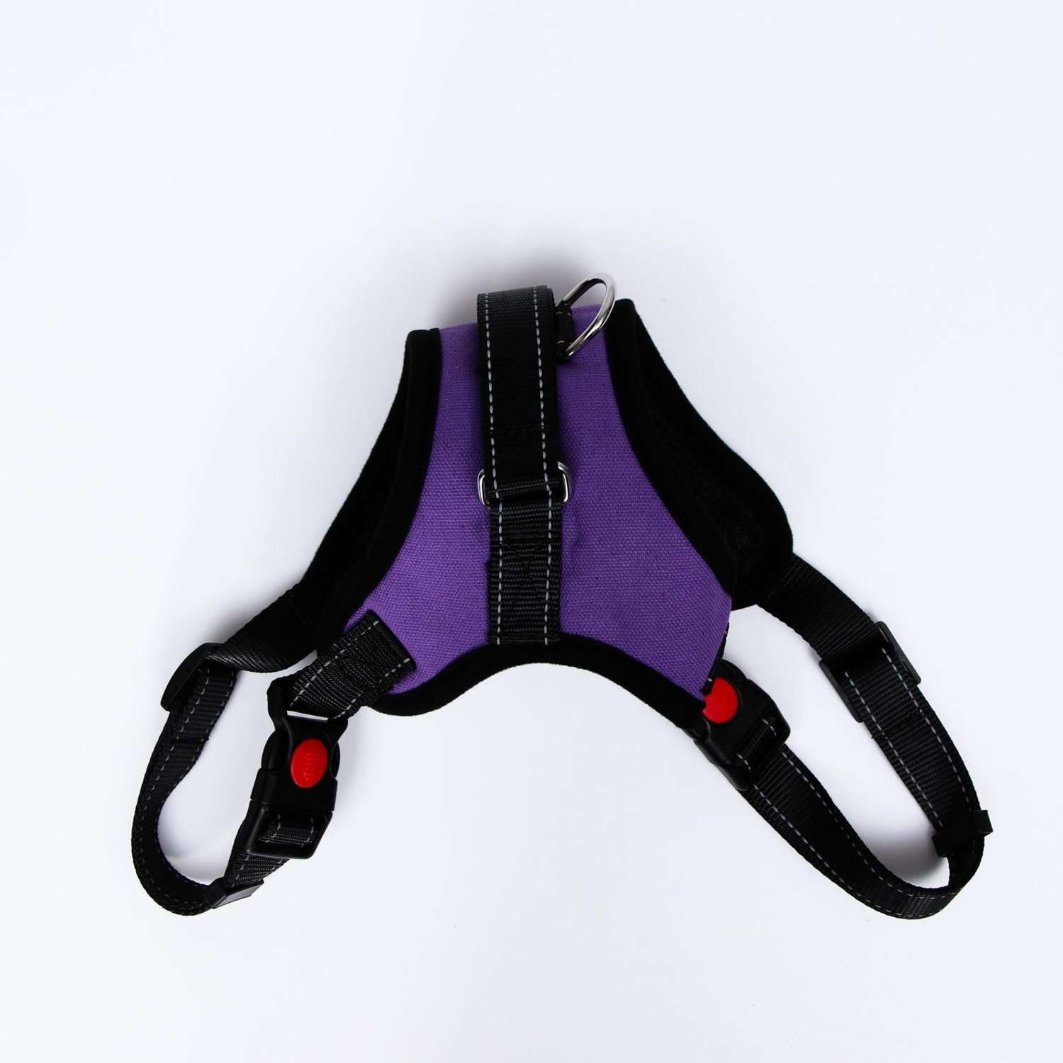 Шлейка Пижон мягкая светоотражающая XL расширенная фиолетовая - фото 3