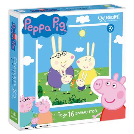 Пазлы ORIGAMI Peppa Pig 16 элементов в ассортименте