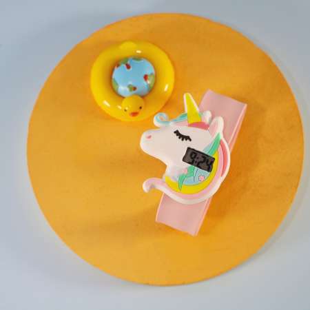 Часы Sima-Land наручные электронные детские «Единорог» ремешок l-21.5 см
