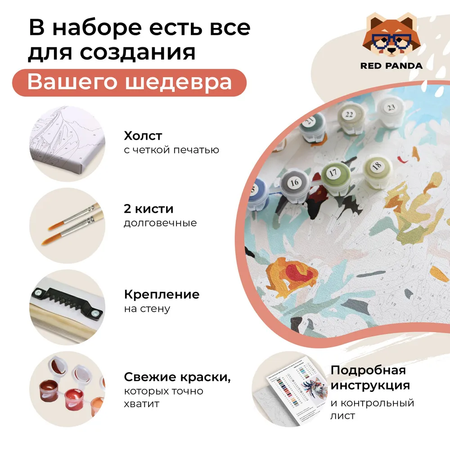 Картина по номерам 30*40 Red Panda Капибары на источниках