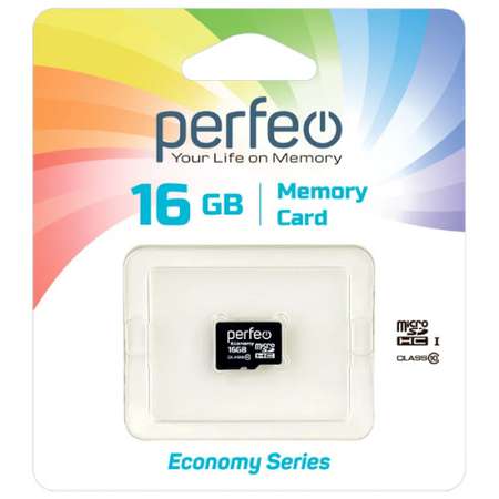 Карта памяти Perfeo microSD 16 Гб High-Capacity Class 10 без адаптера