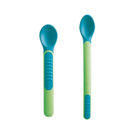 Набор термоложек MAM Feeding Spoons Cover с защитным футляром зелёные 2 шт 6+