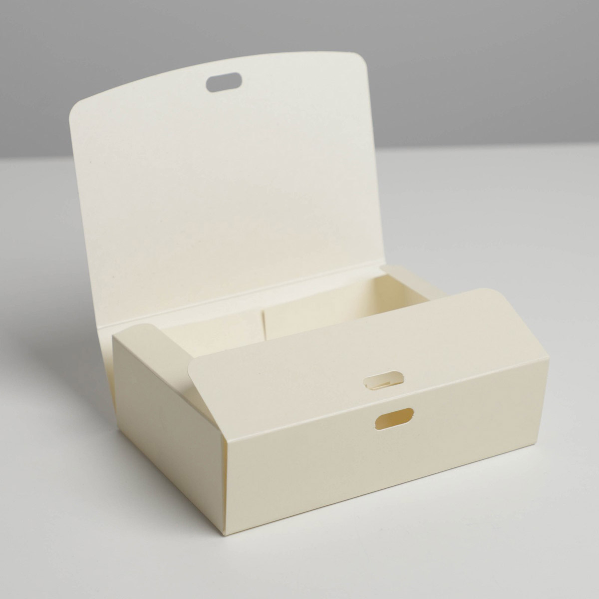 Коробка Арт Узор упаковочная подарочная складная Бежевая 16.5х12.5х5 см - фото 3