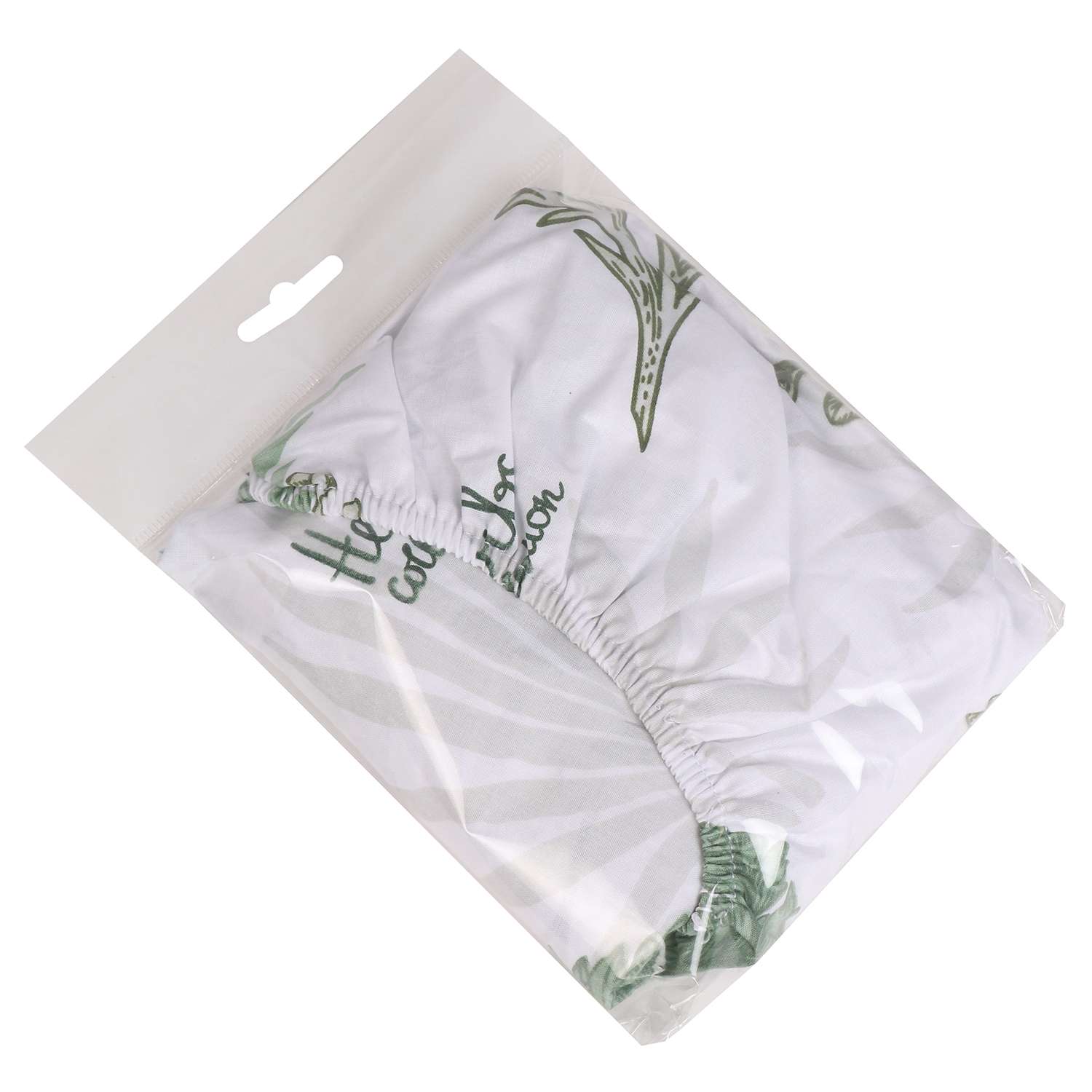 Простыня Amarobaby Exclusive Soft Collection Папоротники на резинке круглая Зеленый - фото 2