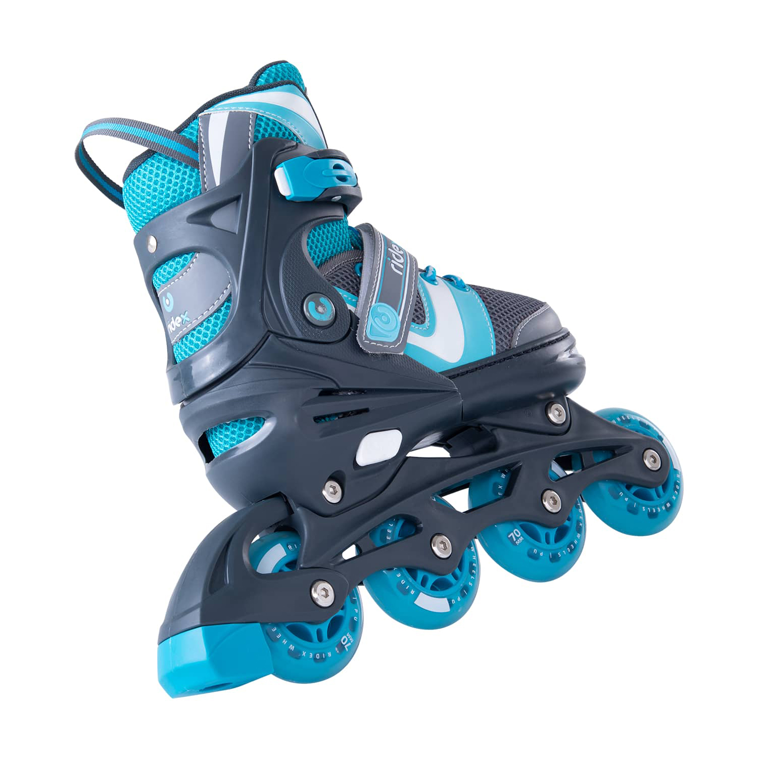 Ролики раздвижные RIDEX Inline skates Wing Blue plastic M - фото 6