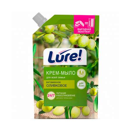 Жидкое мыло LURE Для всей семьи витаминное Оливковое дой-пак 500мл