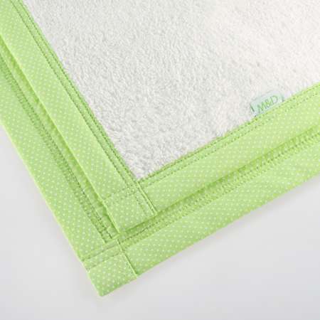 Плед для новорожденных Mrs.Stretch Mr.Jersy 80х105 см с утепленной трикотажной подкладкой цвет молочный/ярко-зеленый