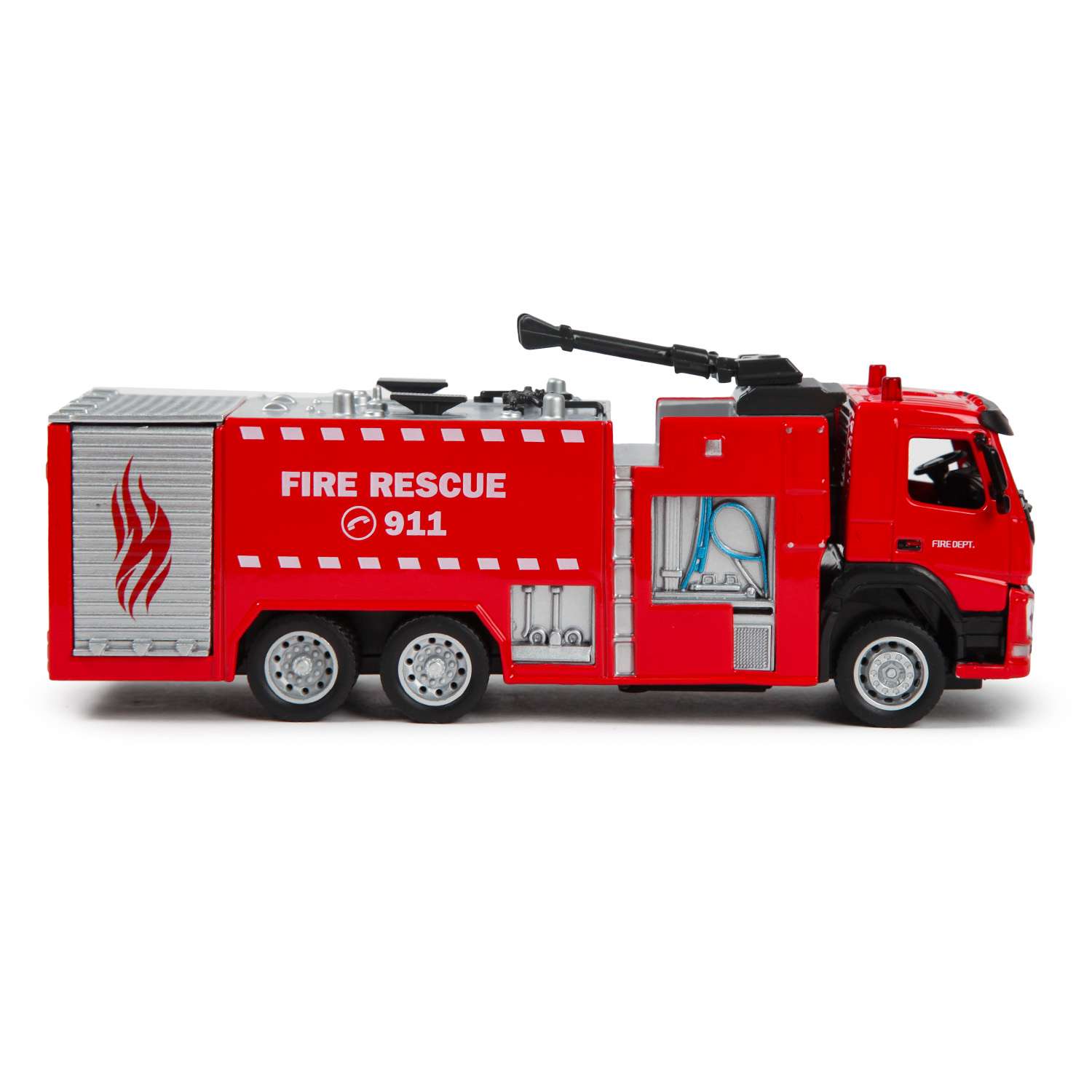 Машина MSZ 1:50 Volvo Fire Fighting Truck Красная 68380 68380 - фото 6