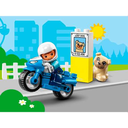 Конструктор детский LEGO Duplo Полицейский мотоцикл 10967