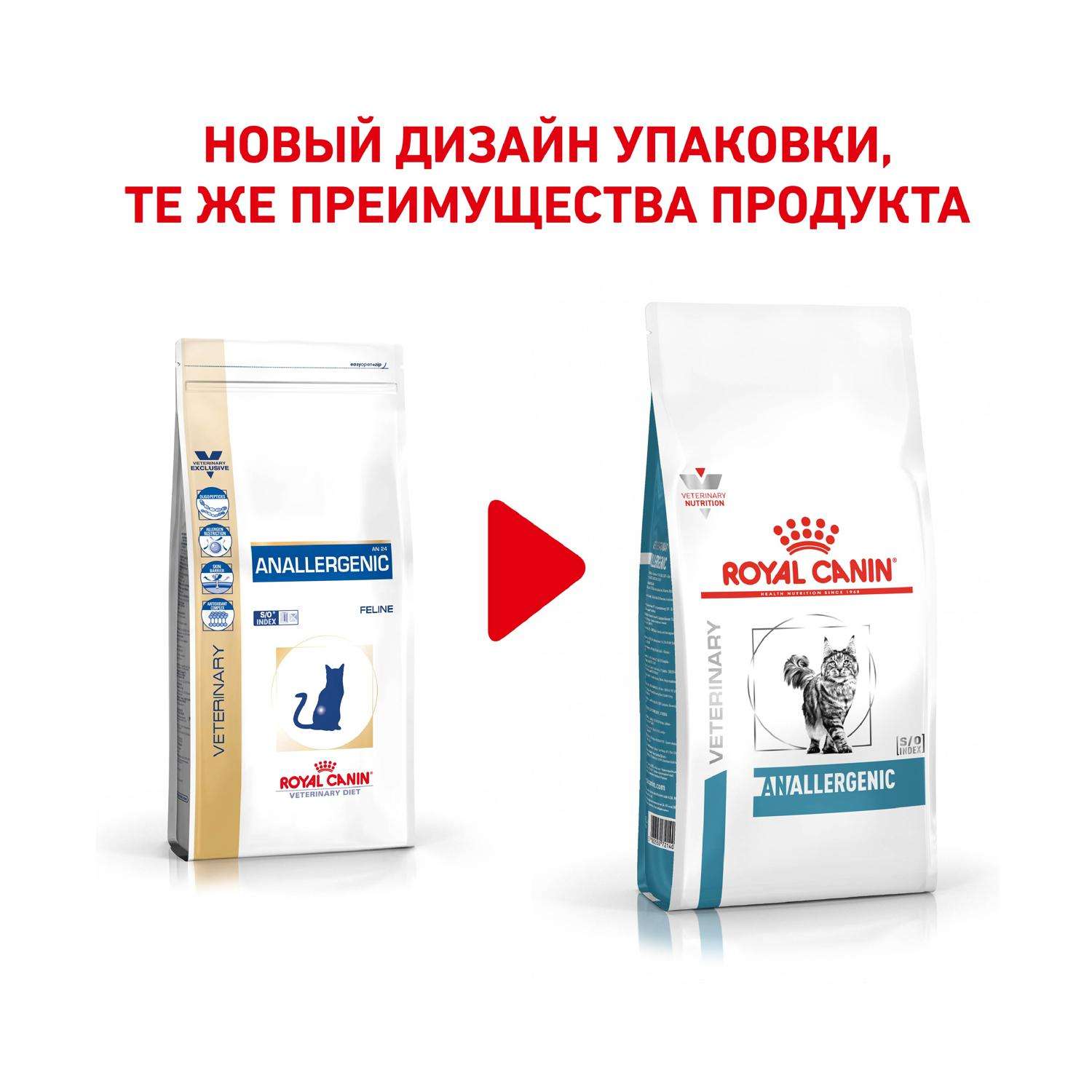 Корм для кошек ROYAL CANIN Anallergenic при аллергии и заболеваниях кожи с острой непереносимостью 2кг - фото 2