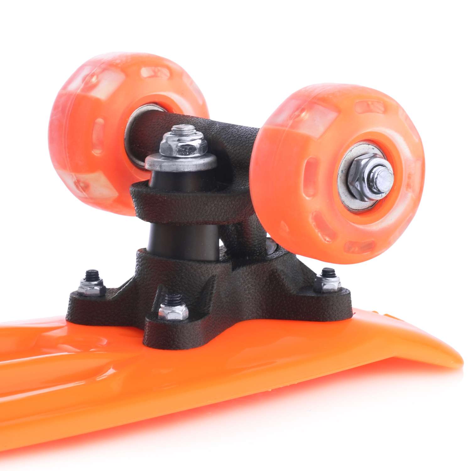 Скейтборд ROCKET детский оранжевый 42 см колеса PVC светятся - фото 4