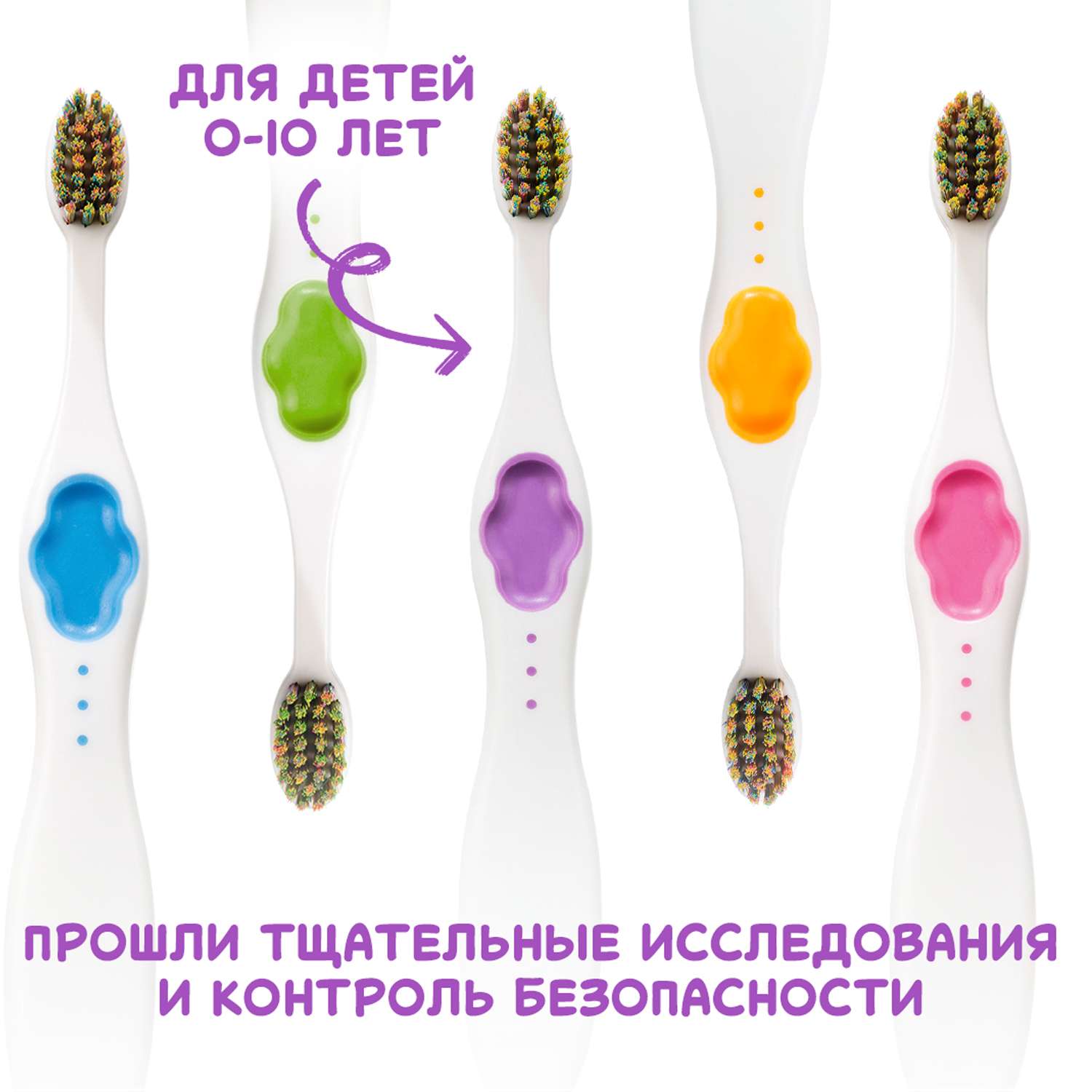 Подарочный набор Montcarotte гелеообразная зубная паста Ягодка Вишня + Зубная щетка Фиолетовая - фото 16