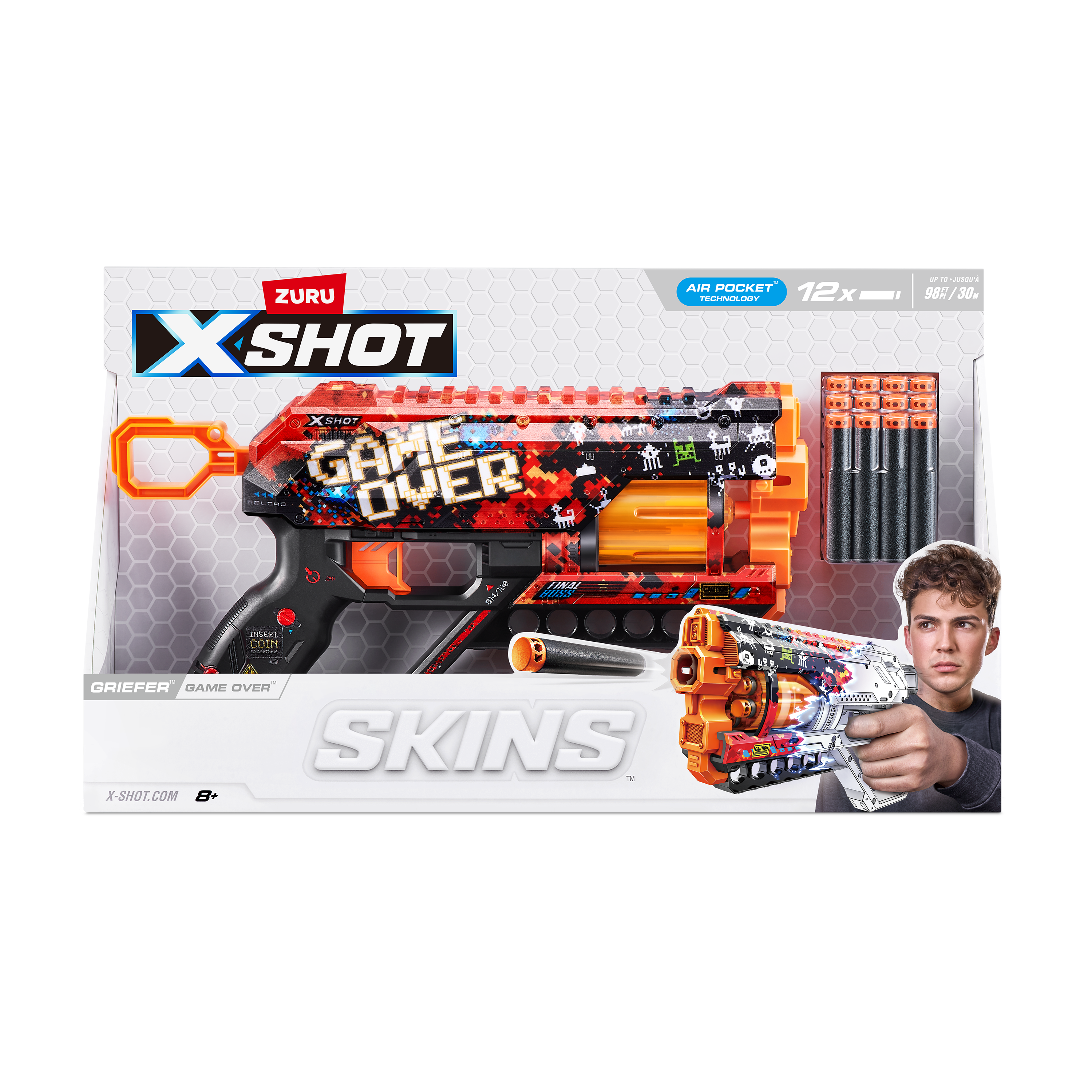 Бластер XSHOT Скинс Грифер Конец игры 36561D - фото 10