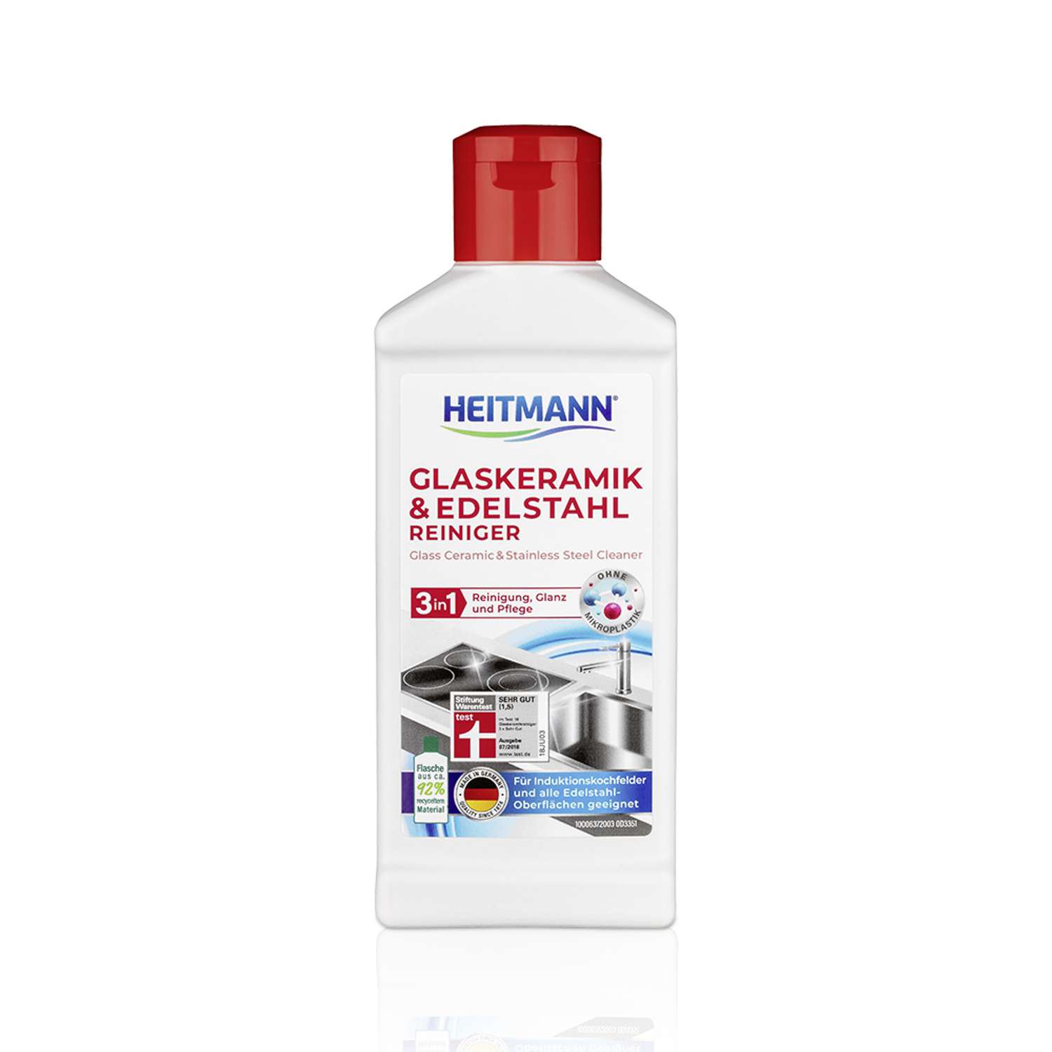 Средство Heitmann для чистки изделий из стеклокерамики и нержавеющей стали 250 мл - фото 1