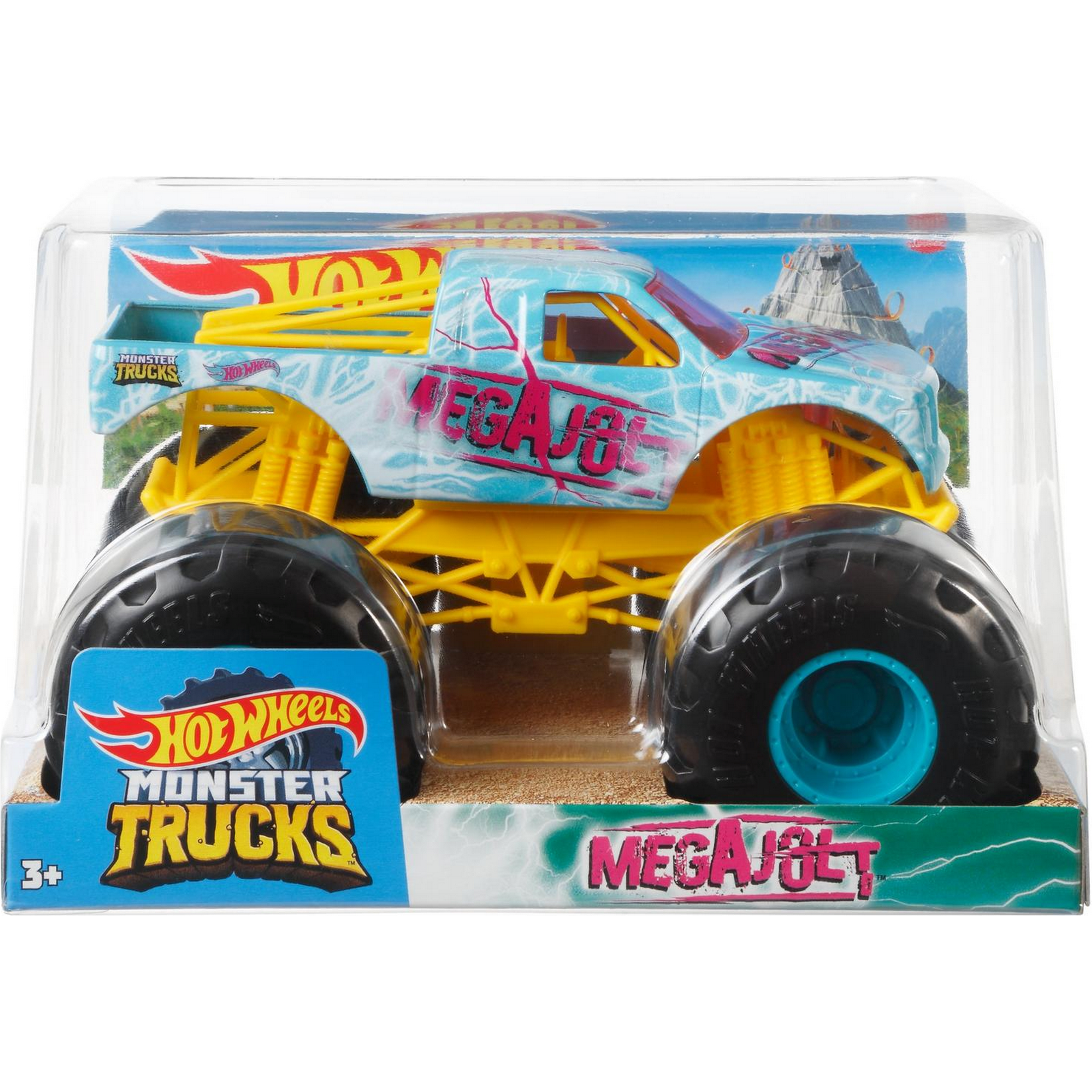 Машинка Hot Wheels Monster Trucks большой Мега Джолт GWL02 FYJ83 - фото 2