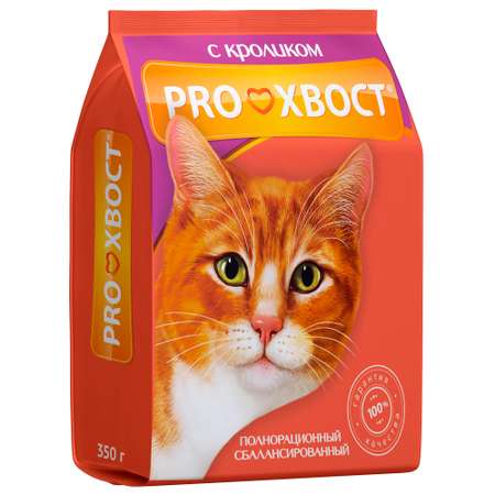 Корм сухой PROХВОСТ для кошек с кроликом 350 г