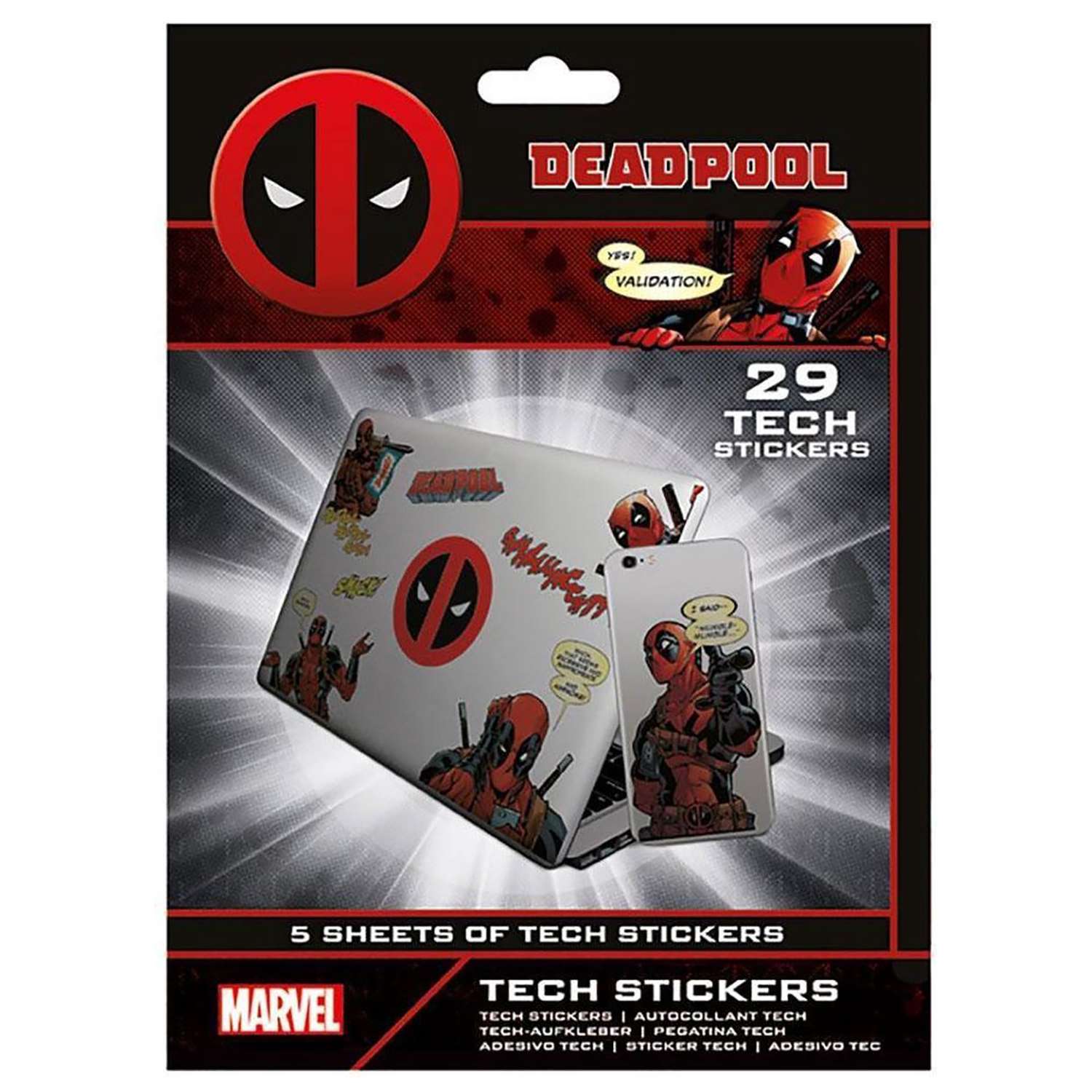 Наклейки Pyramid Deadpool Tech Sticker Pack 29шт TS7408 - фото 1
