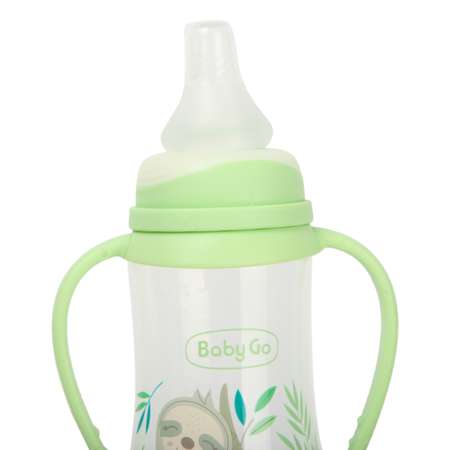 Бутылочка BabyGo с ручками 250мл Green Z-001B