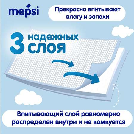 Пеленки впитывающие Mepsi 60*60 5шт