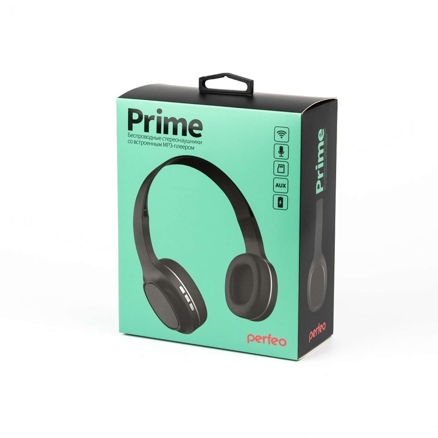 Беспроводные наушники Perfeo полноразмерные с микрофоном PRIME черные MP3 плеер - фото 1