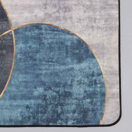Коврик Доляна для ванной «Мэни» 50×80 см цвет сине-серый