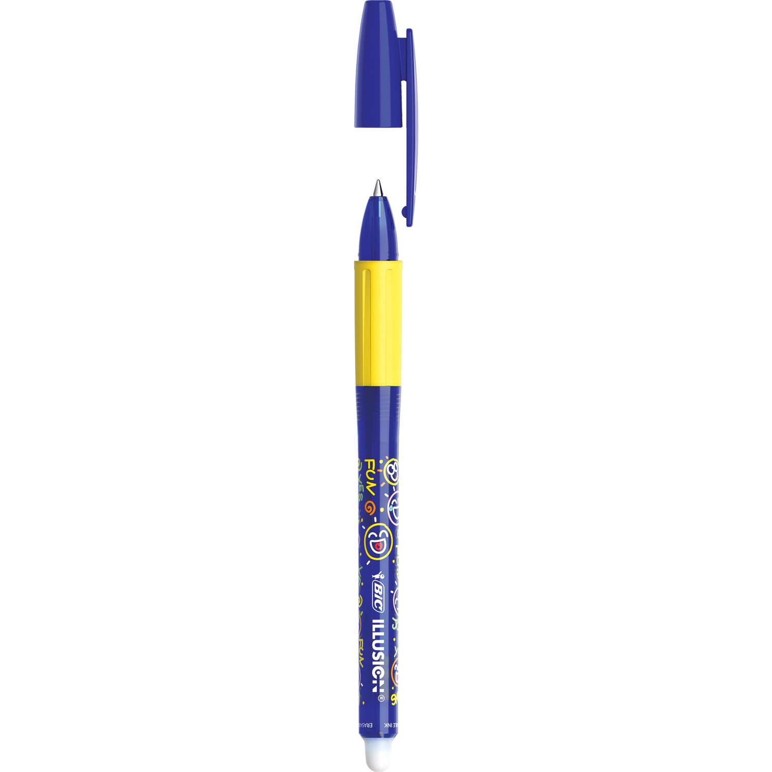 Ручка гелевая стираемая Bic Illusion Синий цвет 516404 - фото 4