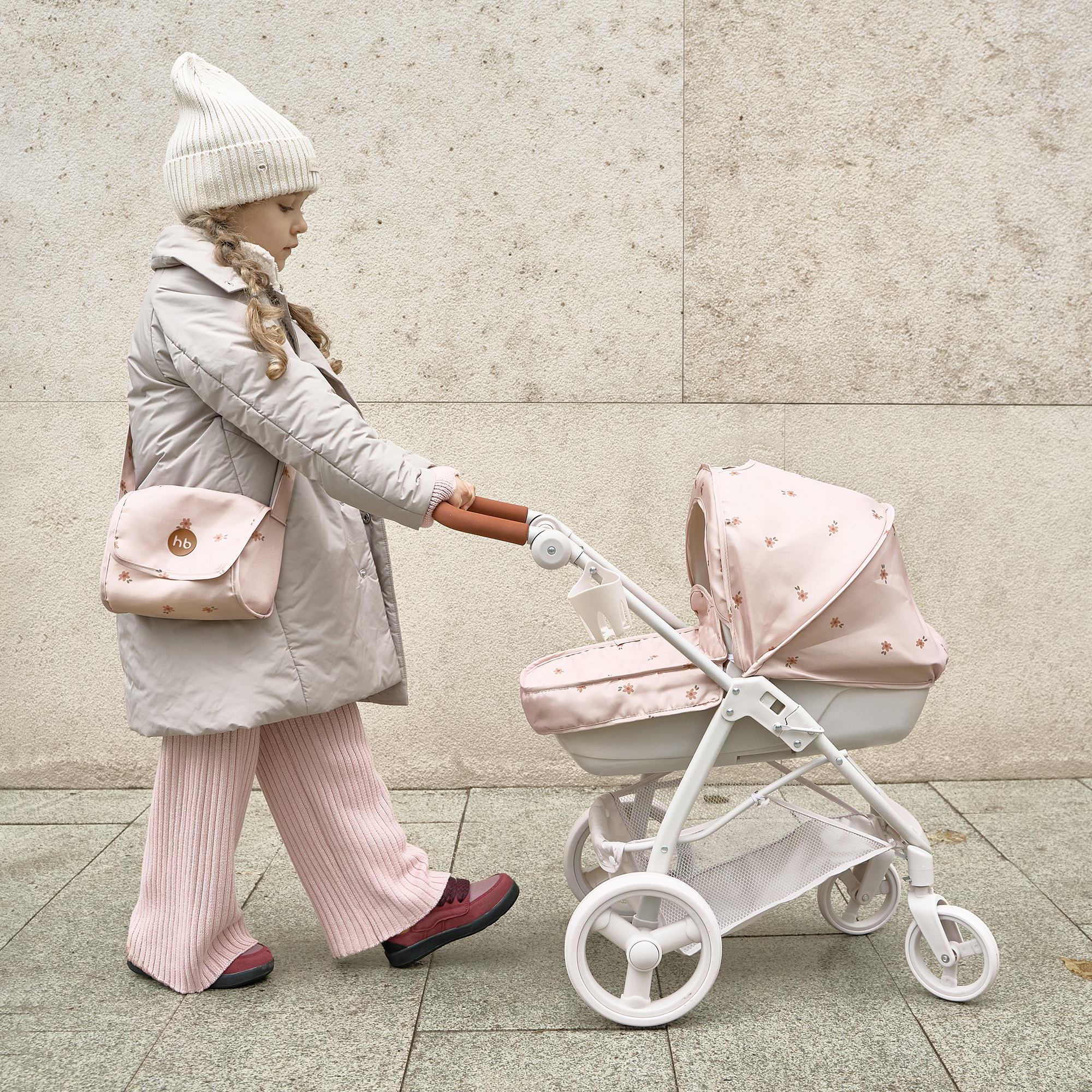 Коляска для кукол Happy Baby Ashley 331956_pink (flowers) - фото 19