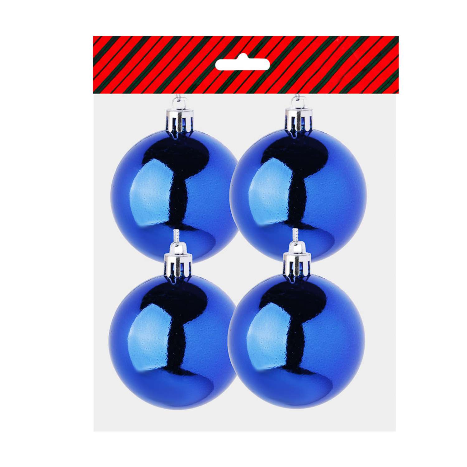 Набор ёлочных шаров Сноубум 4 шт 8 см синий - фото 3