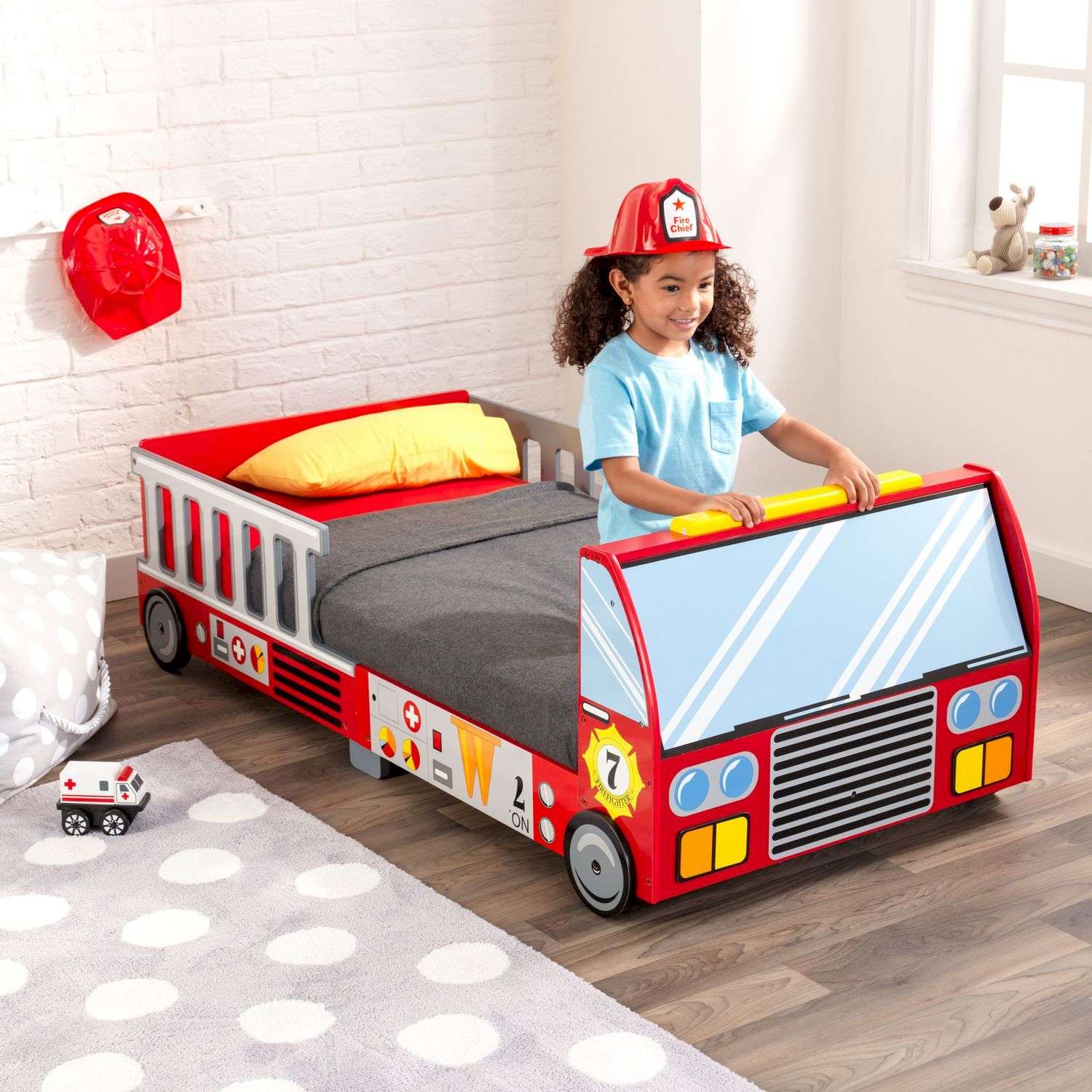 Кровать детская KidKraft Пожарная машина 76031_KE - фото 1