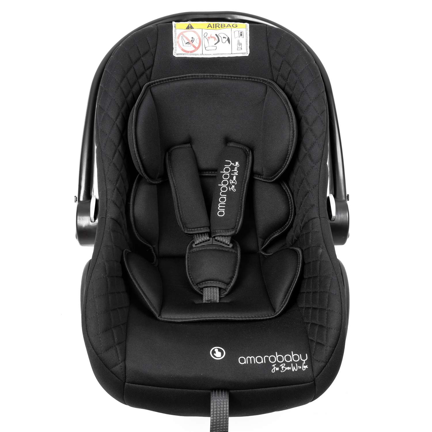 Автокресло детское AmaroBaby Baby comfort группа 0+ чёрный - фото 13