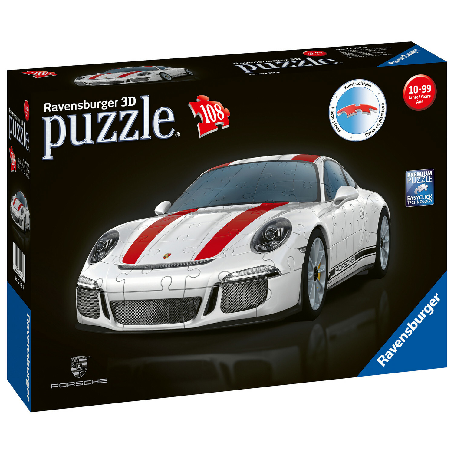 Пазл 3D Ravensburger Porsche 911R 108элементов 12528 - фото 2