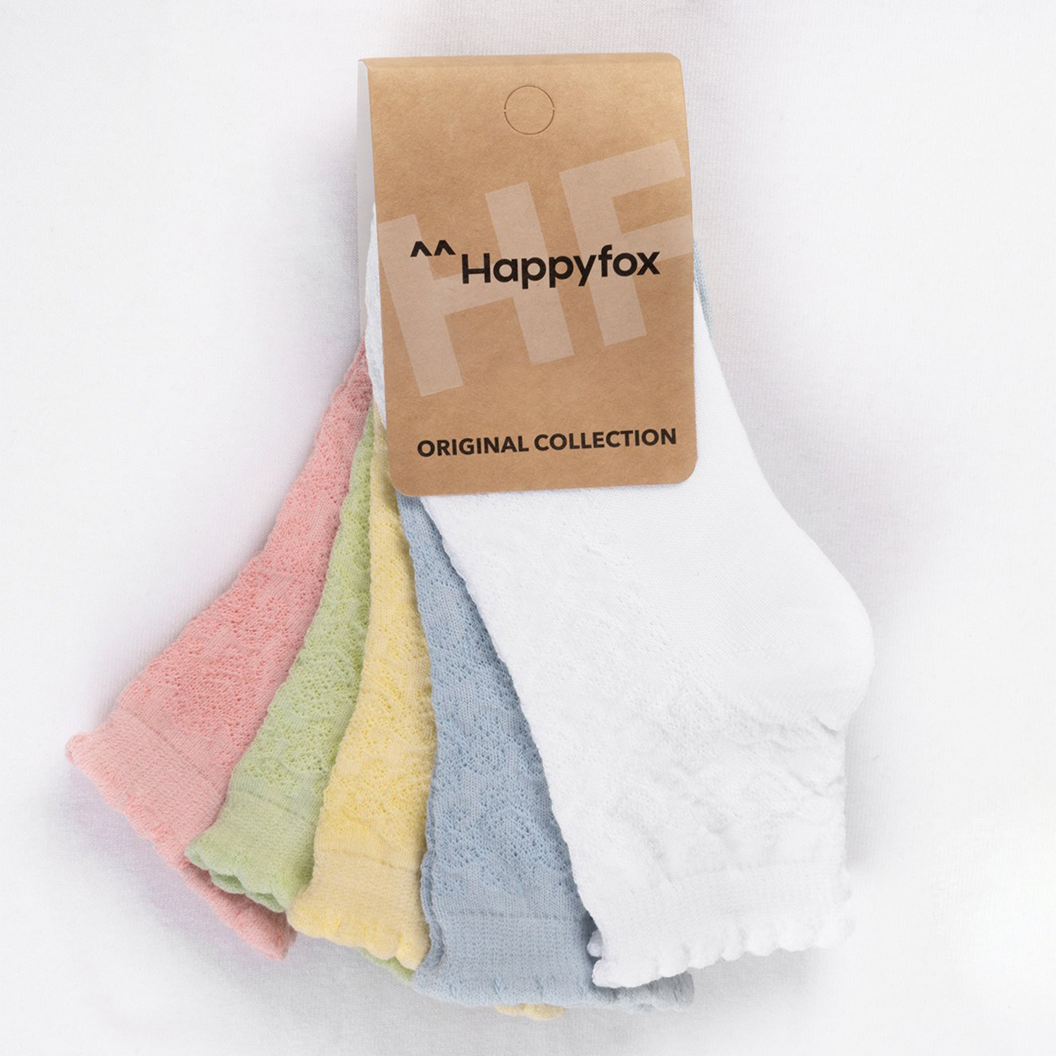 Носки 5 пар HappyFox HFN115белый.желтый.мятный.розовый.голубой - фото 7