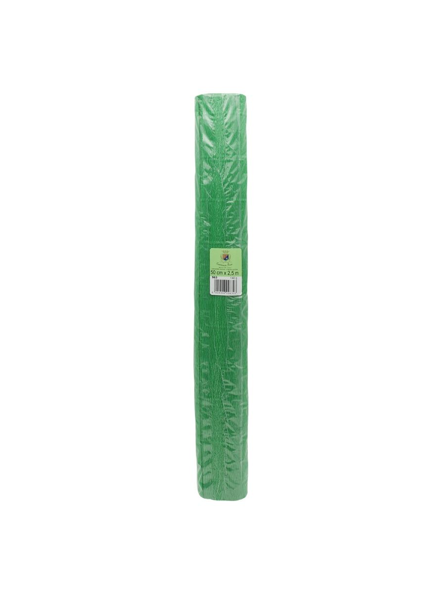 Бумага Айрис гофрированная креповая для творчества 50 см х 2.5 м 140 г зеленая - фото 4