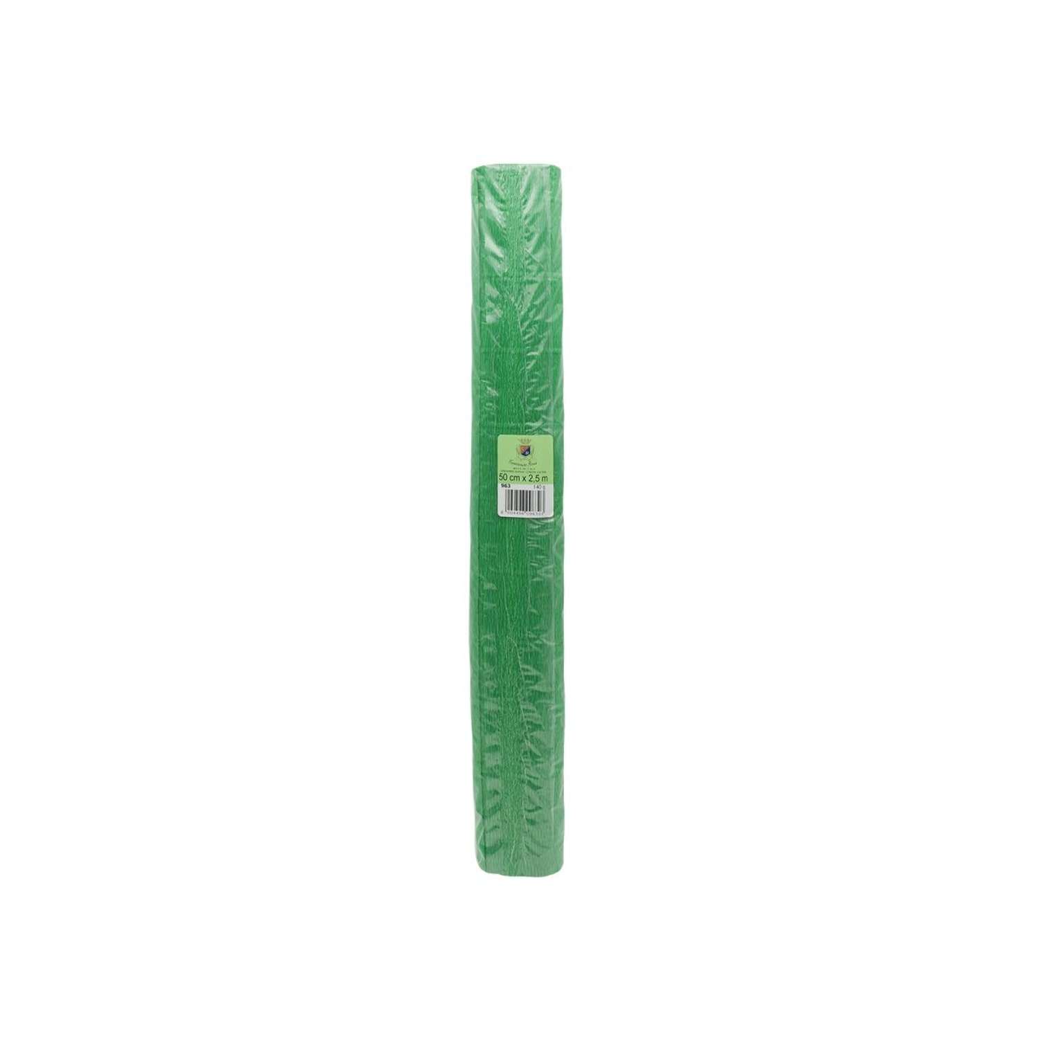 Бумага Айрис гофрированная креповая для творчества 50 см х 2.5 м 140 г зеленая - фото 4