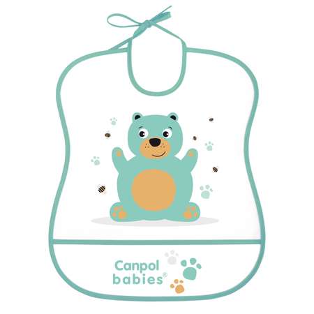 Нагрудник Canpol Babies Мишка Бирюзовый 250989454