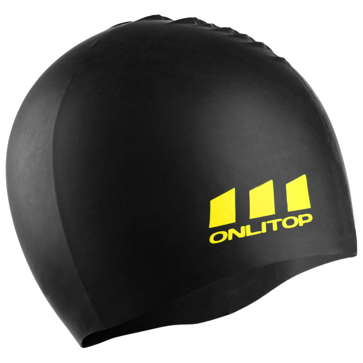 Шапочка для плавания ONLITOP взрослая . силиконовая. обхват 54-60 см. цвет чёрный - фото 2
