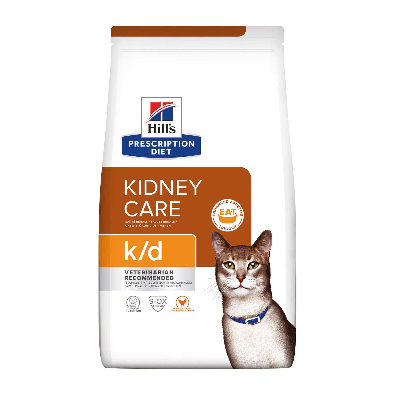 Корм для кошек HILLS 1.5кг Prescription Diet k/d Kidney Care для здоровья почек с курицей сухой - фото 1