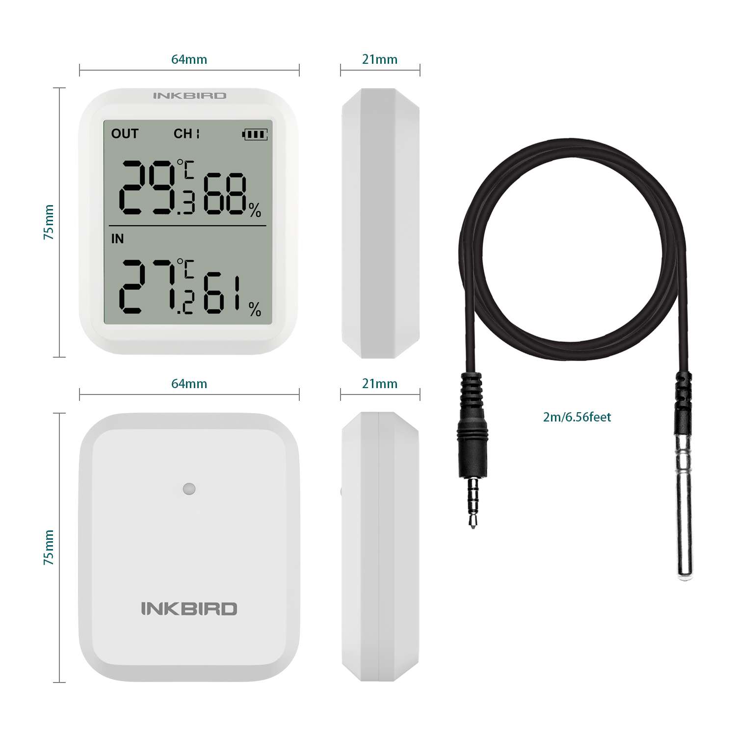 Термогигрометр INKBIRD Bluetooth ITH-20R3 3 зоны - фото 2