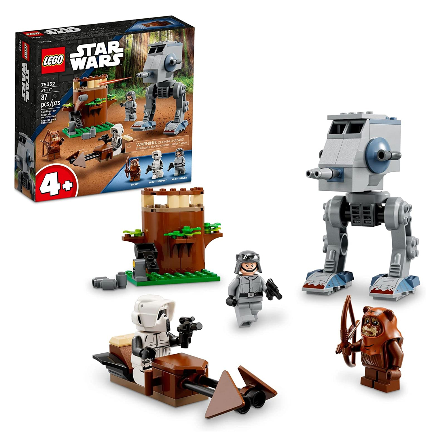 Конструктор детский LEGO Star Wars Шагоход AT-ST 75332 купить по цене 3792  ₽ в интернет-магазине Детский мир